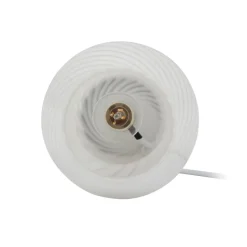 Lindby Andriana bordlampe, hvid, glas, Ø 15 cm