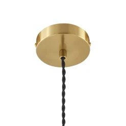 Lindby Annegret hængelampe, Ø 18 cm, keramik, hvid/messing