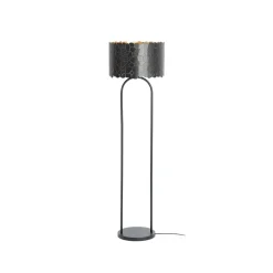 Lindby Aralena gulvlampe, sort/guld, højde 143,5 cm