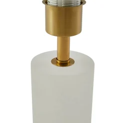 Lindby bordlampe Alabaster, hvid/beige, Ø 25 cm, marmor, E27