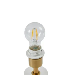 Lindby bordlampe Alabaster, hvid/beige, Ø 25 cm, marmor, E27