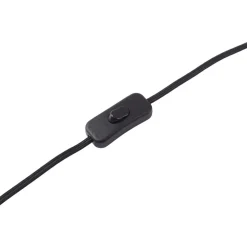 Lindby bordlampe Danika, sort, metal, Ø 25 cm