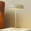 Lindby bordlampe Edion, beige, metal, 45 cm