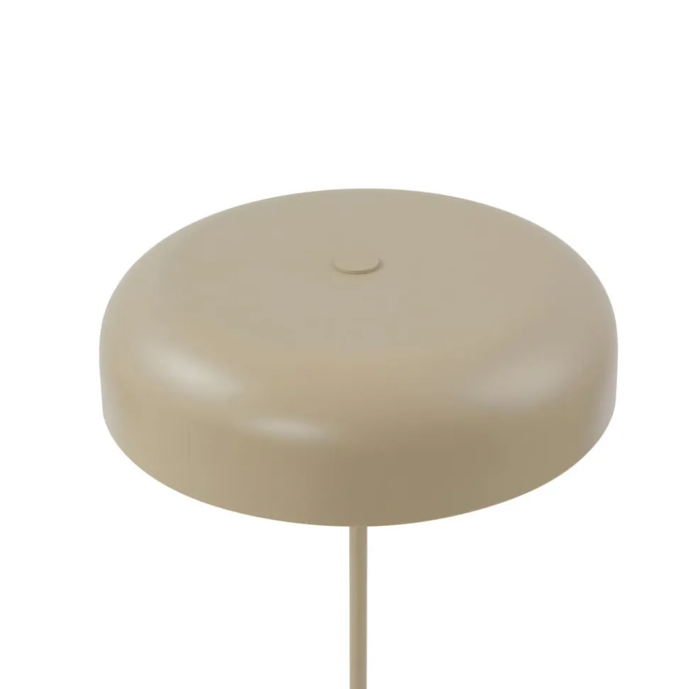 Lindby bordlampe Edion, beige, metal, 45 cm