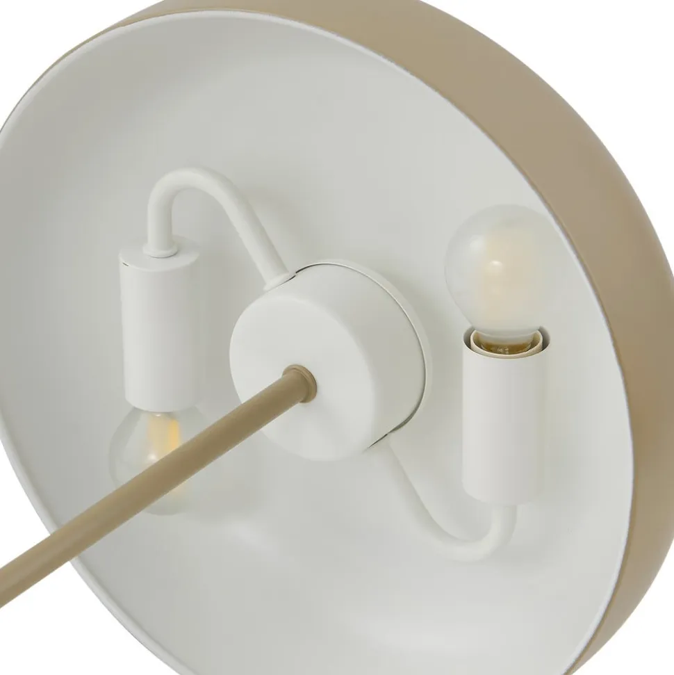 Lindby bordlampe Edion, beige, metal, 45 cm