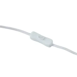 Lindby bordlampe Jone, hvid, tekstil, 30 cm
