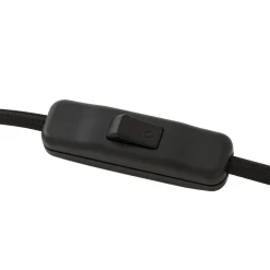 Lindby bordlampe Lelia, rav, glas, metal, Ø 35 cm