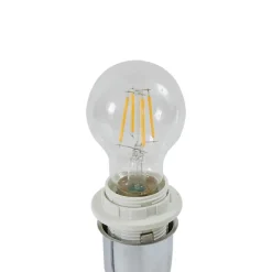 Lindby bordlampe Loraine, hvid/grå, glas, Ø 33 cm, E27