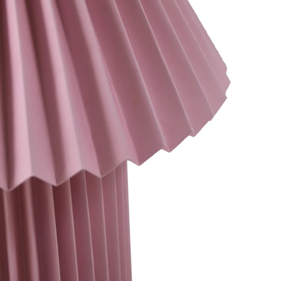 Lindby bordlampe Magali, pink, papir, Ø 34 cm, E14
