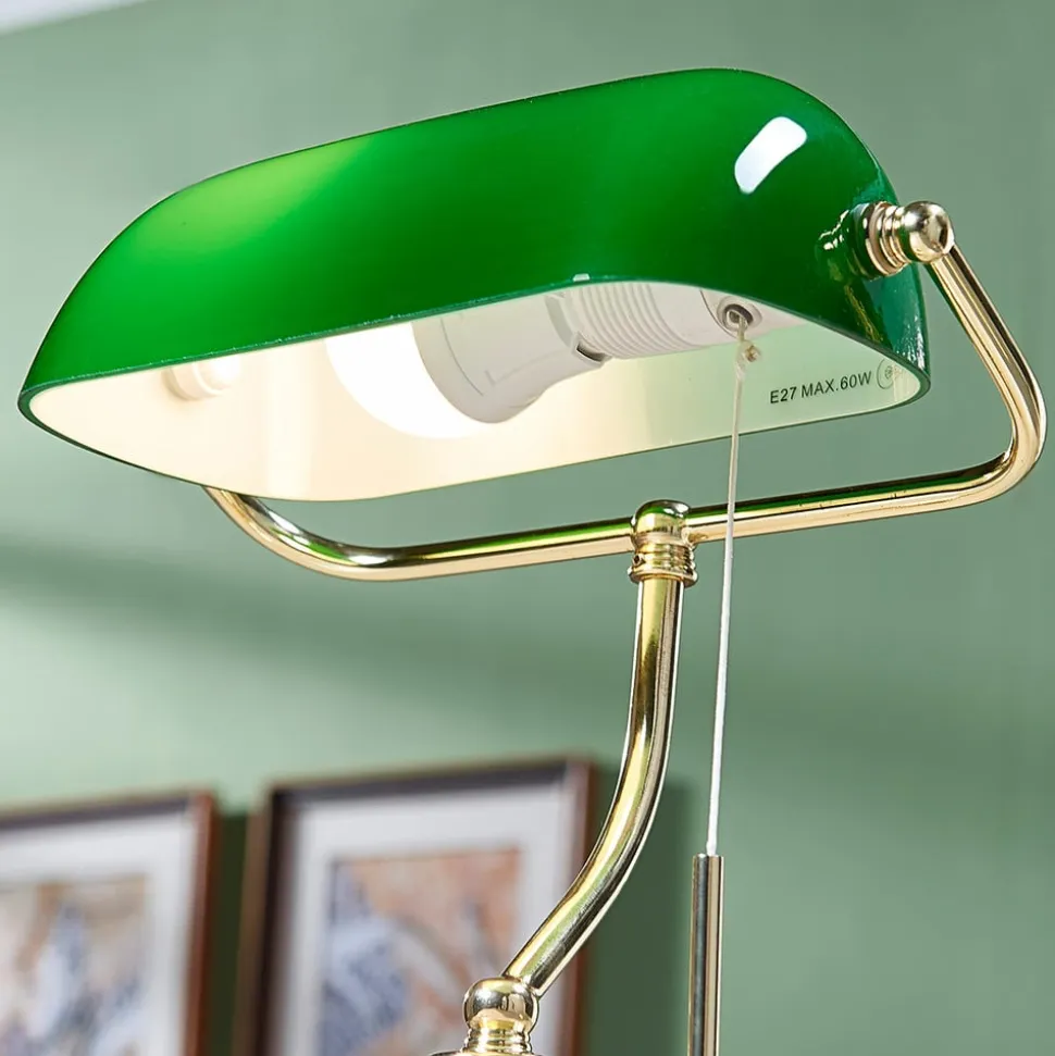 Lindby bordlampe Milenka, messing, højde 39 cm, metal