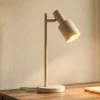 Lindby bordlampe Ovelia, beige, metal, E27