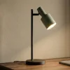 Lindby bordlampe Ovelia, grøn/sort, metal, E27