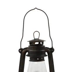 Lindby bordlampe Raisa, rustfarvet, metal, lygte, E14