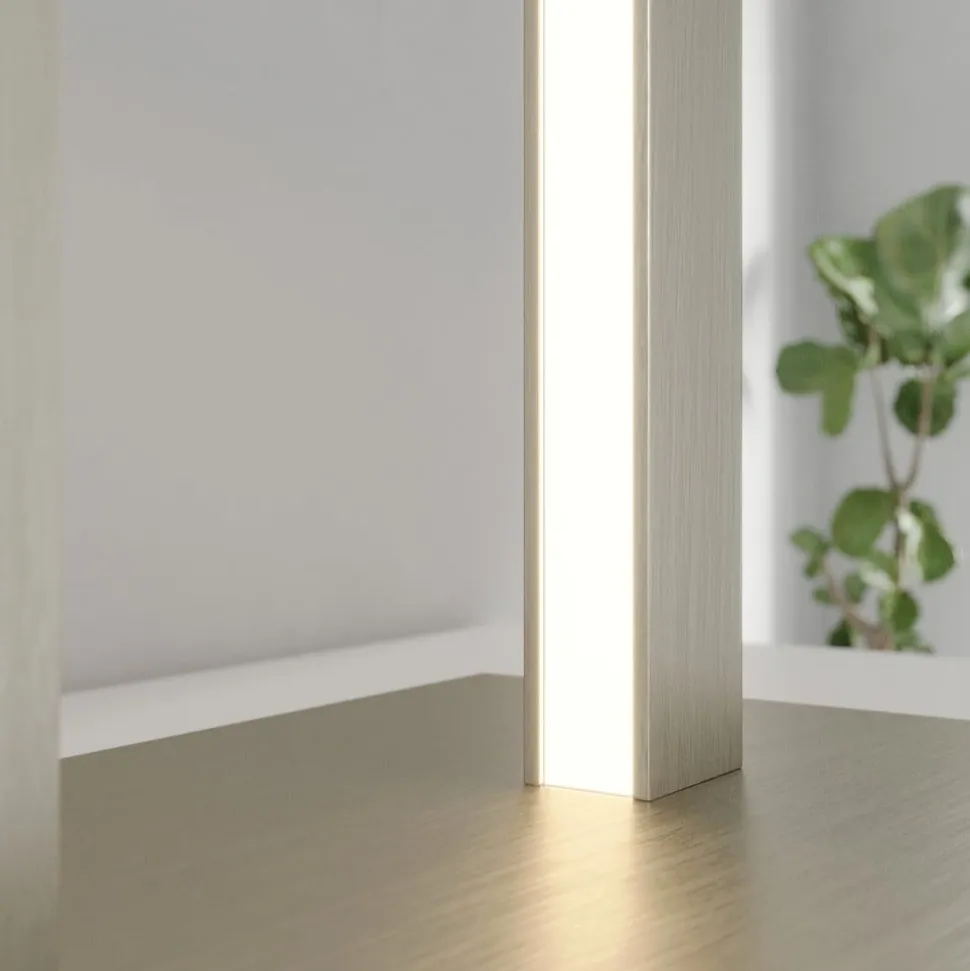 Lindby bordlampe Sigurd, hvid, stof, højde 54 cm, E27