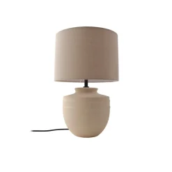 Lindby bordlampe Thalassia, beige, Ø 30 cm, keramik