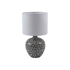 Lindby bordlampe Thalassia, sort/hvid, Ø 26cm, keramik