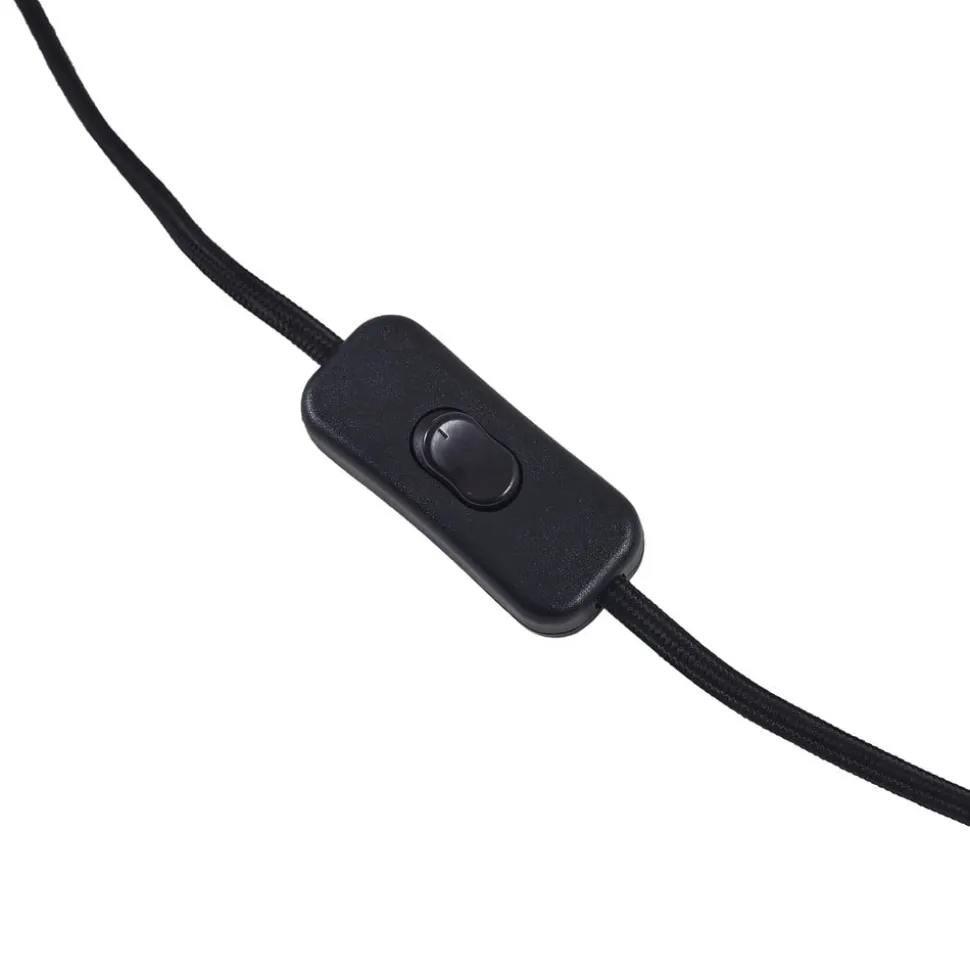 Lindby bordlampe Thalassia, sort/hvid, Ø 26cm, keramik
