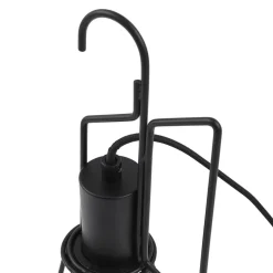 Lindby bordlampe Tharion, sort, metal, Ø 15,4 cm