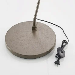 Lindby buelampe Jonera, grå, metal, E27, 185 cm høj