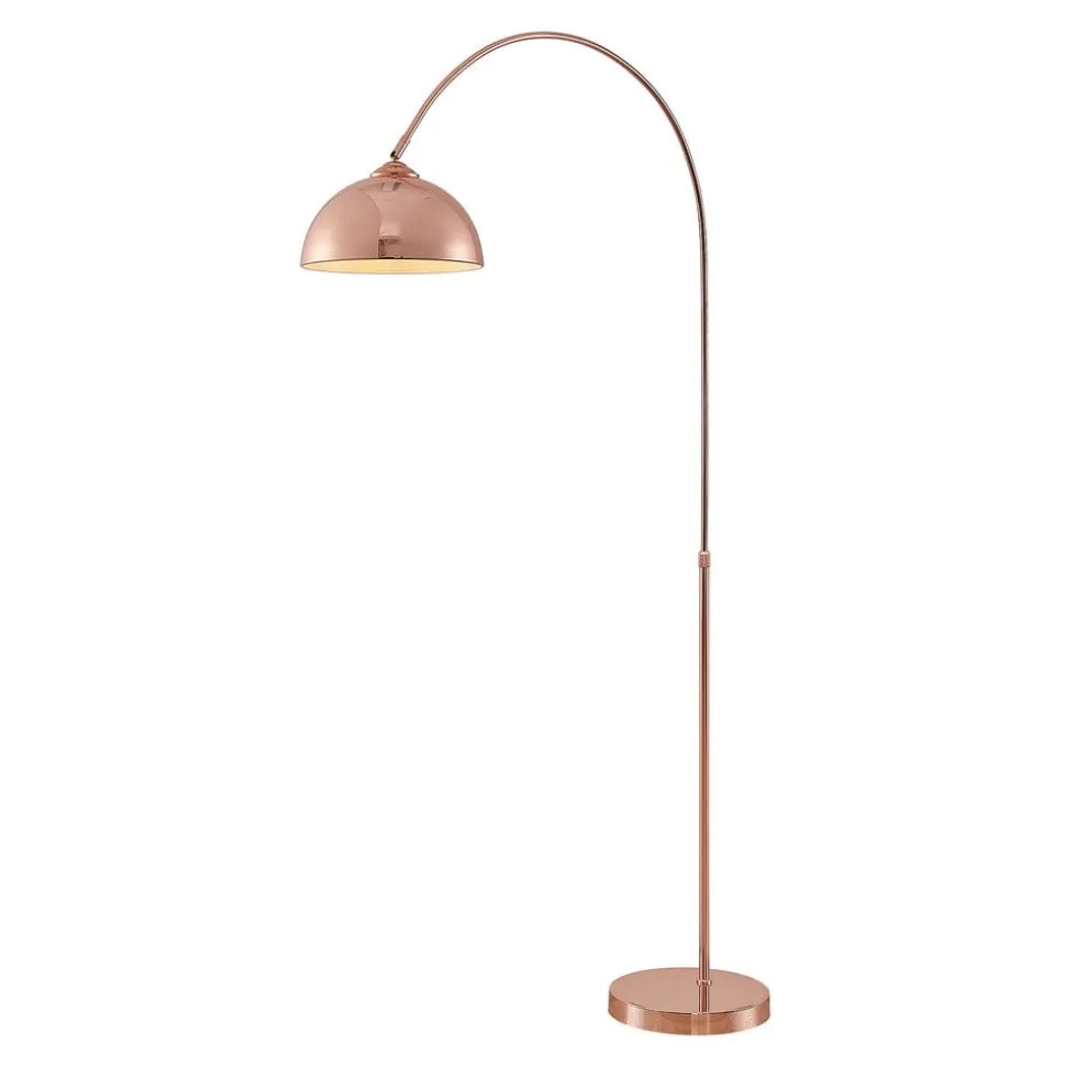 Lindby buelampe Lennart, kobber, højdejusterbar, E27