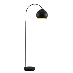 Lindby buelampe Minali, sort, metal, 148 cm høj, E27