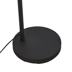 Lindby buelampe Solvian, sort/natur, bambus, metal
