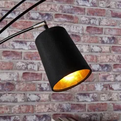 Lindby buelampe Tinne, sort/guld, marmor, 5 lyskilder, E14