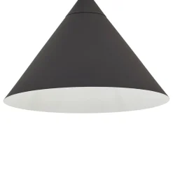 Lindby buelampe Triangolo, sort, højde 195 cm, metal E27