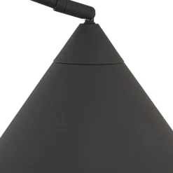 Lindby buelampe Triangolo, sort, højde 195 cm, metal E27