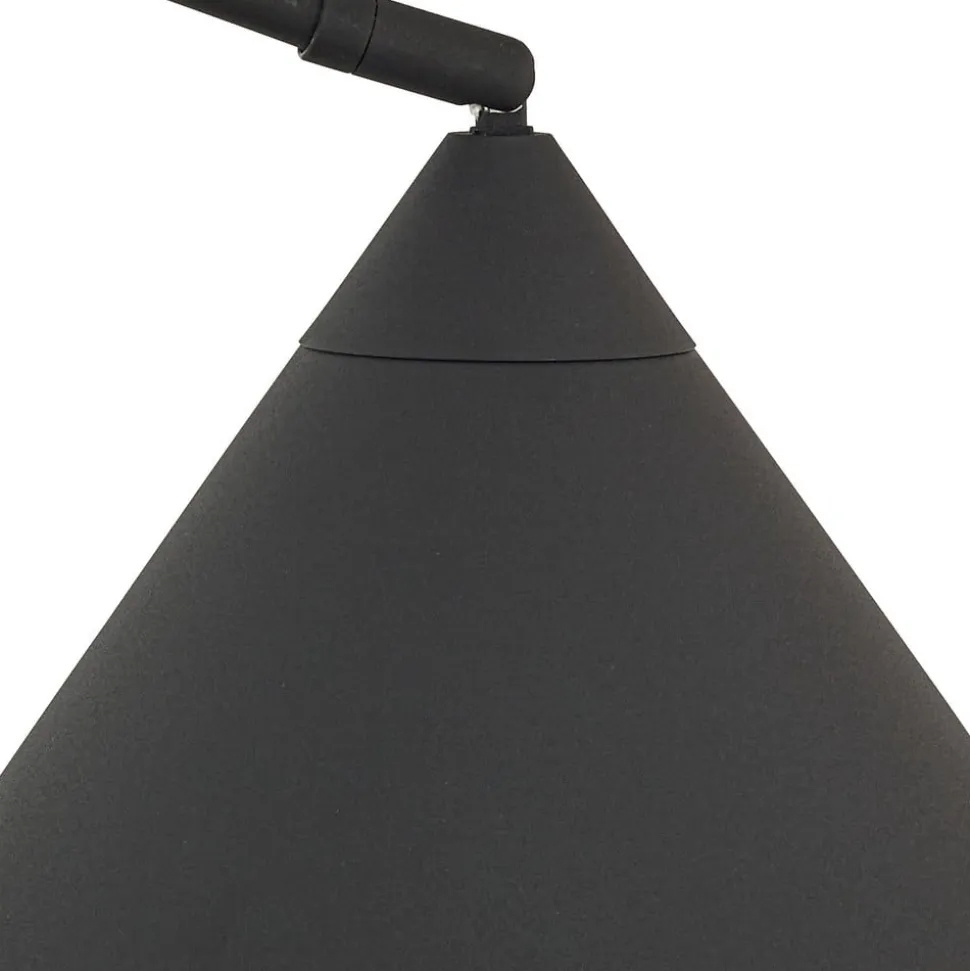 Lindby buelampe Triangolo, sort, højde 195 cm, metal E27