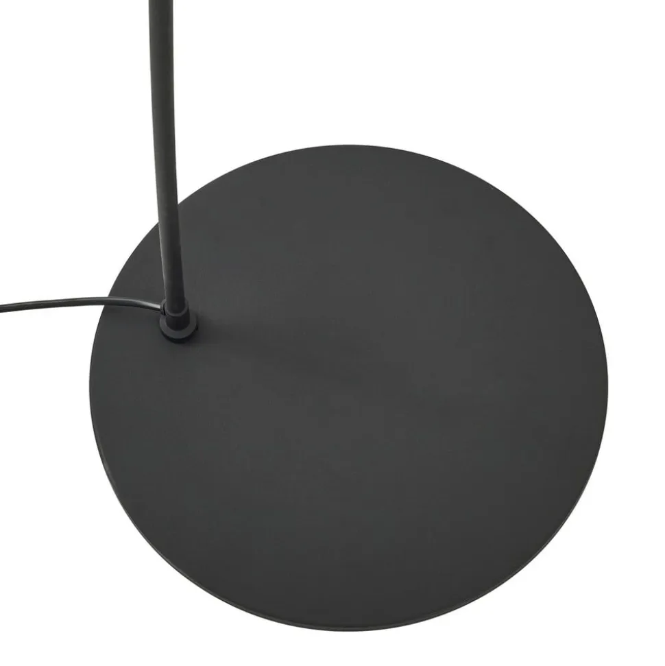 Lindby buelampe Triangolo, sort, højde 195 cm, metal E27
