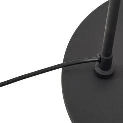 Lindby buelampe Triangolo, sort, højde 195 cm, metal E27
