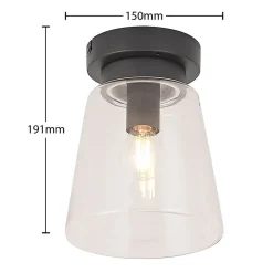 Lindby Carmalin loftslampe i glas