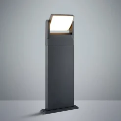 Lindby Cathalena LED-gadelampe i mørkegrå