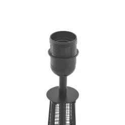 Lindby Croia bordlampe, sort, metal, Ø 28 cm, E27