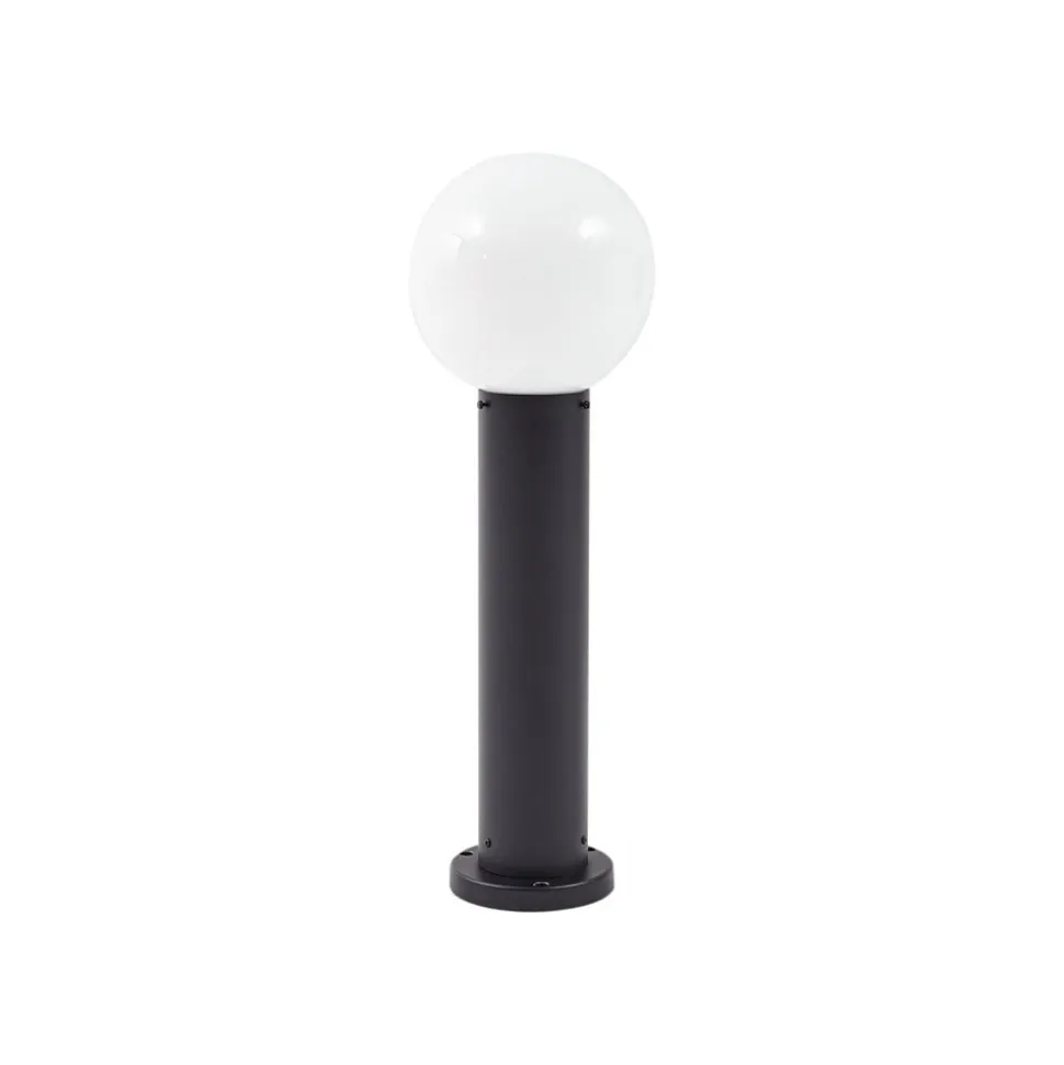 Lindby Dangan sokkellampe, hvid, højde 60 cm, glas, metal