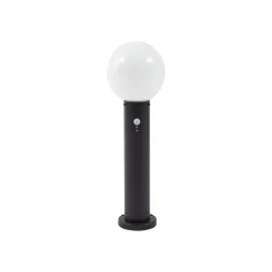 Lindby Dangan sokkellampe, hvid, 60 cm, glas, sensor