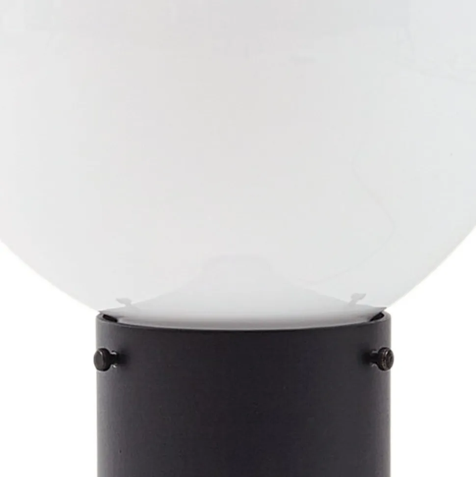 Lindby Dangan sokkellampe, hvid, 60 cm, glas, sensor