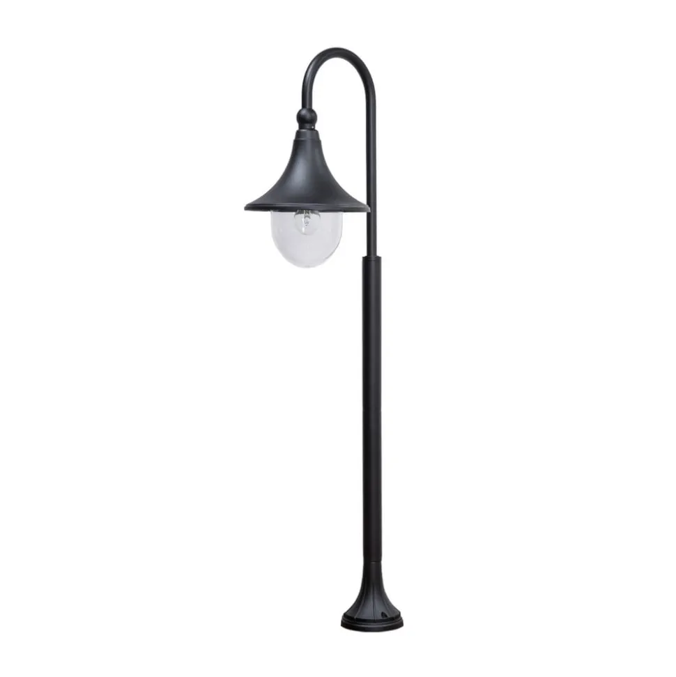 Lindby Daphne vejlampe, 120 cm, sort, metal, E27
