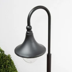 Lindby Daphne vejlampe, 120 cm, sort, metal, E27