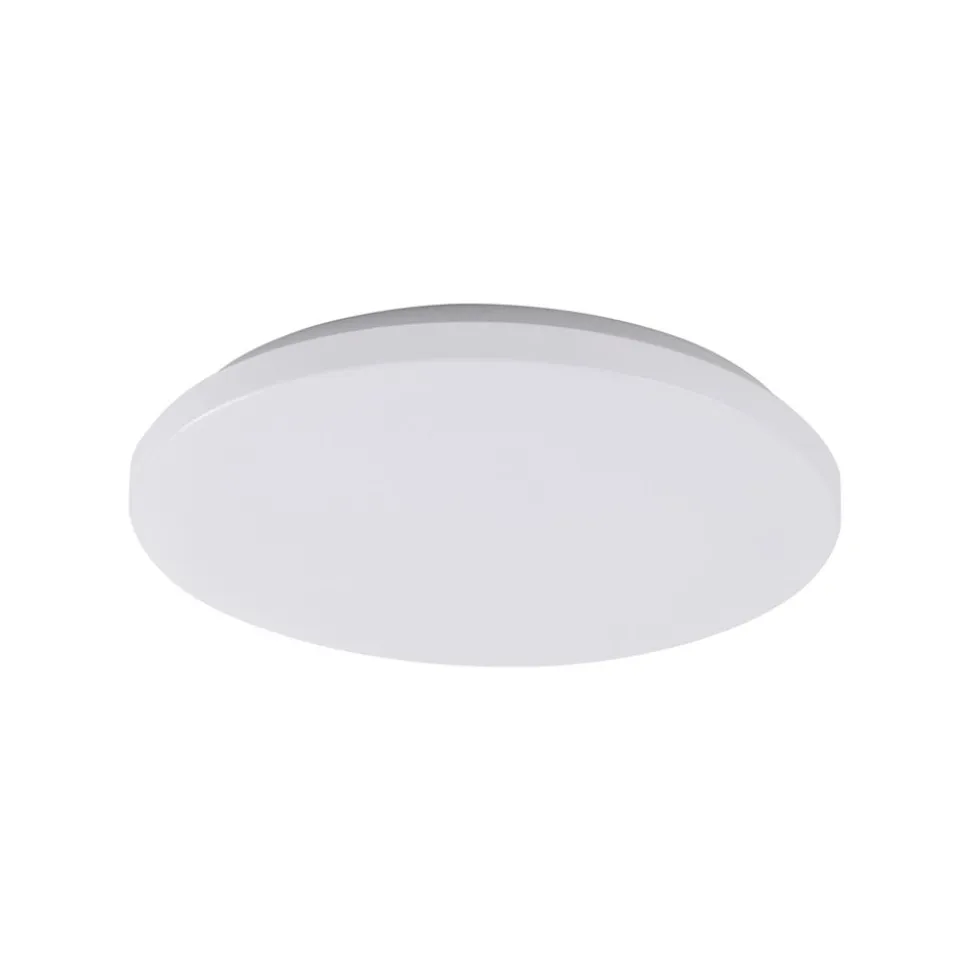 Lindby Doki LED udendørs loftslampe, 34 cm, hvid, plast