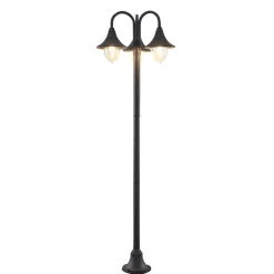 Lindby Edric lygtepæl, højde 215 cm, antracit, aluminium