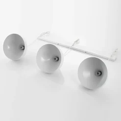 Lindby Elamira pendellampe, hvid, metal, 133 cm, 3 lyskilder.