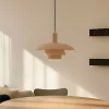 Lindby Elorri hængelampe, beige, Ø 38 cm, metal