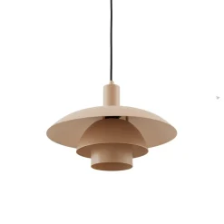 Lindby Elorri hængelampe, beige, Ø 38 cm, metal
