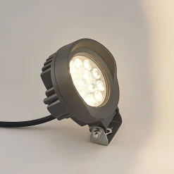Lindby Emar LED-spot med jordspyd i mørkegråt