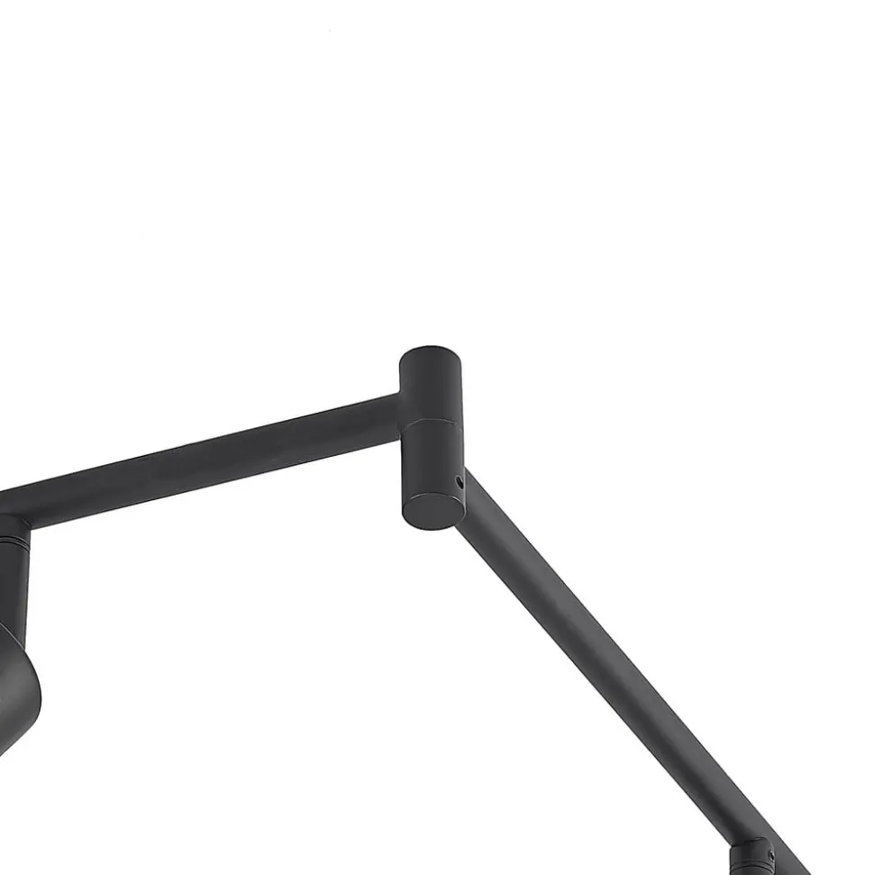 Lindby Eridia loftspot, sort, 6 lyskilder, langt