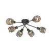 Lindby Eudoria loftlampe 6 lyskilder sort/guld