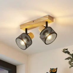 Lindby Evinora loftspot af træ, 2 lyskilder