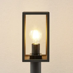 Lindby Filimon vejlampe, 80 cm, antracit, IP44, E27